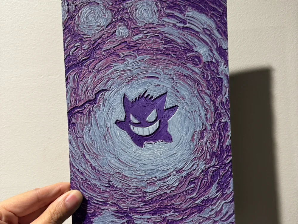 Starry Night Gengar by cyanidesugar HueForge model: Starry Night Gengar by cyanidesugar