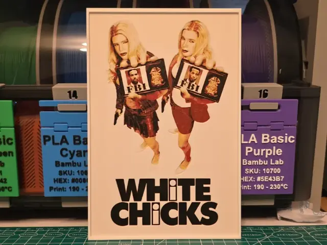 HueForge model: White Chicks Movie Poster - Hueforge Art by Lumpy3D