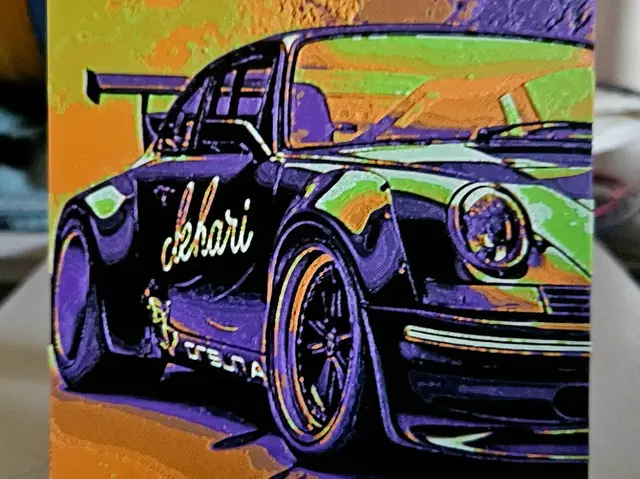 HueForge model: Porsche Purple green by Mano's 3d_Art