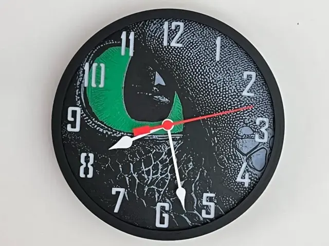 HueForge model: Customizable Clock - Toothless, Closeup by 3djd