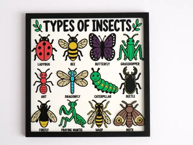 HueForge model: 3D Printed Types of Insects Wall Art (5HR Print) by Freshly Printed 3D