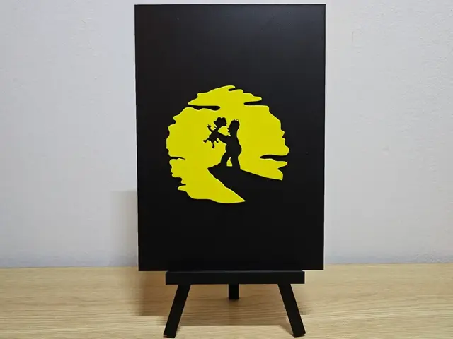 Simpsons Bart and Homer Lion King scene hueforge