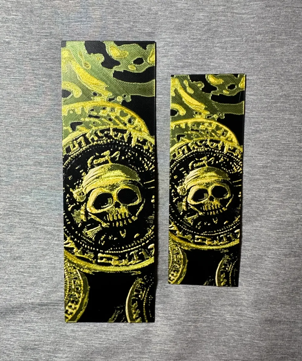 Pirate Gold Bookmarks - 2 sizes by Hey Ben HueForge model: Pirate Gold Bookmarks - 2 sizes by Hey Ben