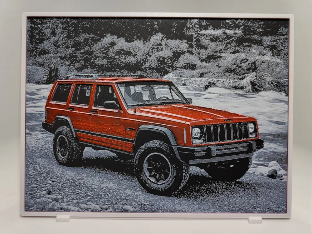 Jeep Cherokee XJ - Hueforge by BeaN HueForge model: Jeep Cherokee XJ - Hueforge by BeaN