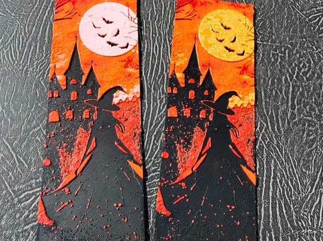 Haunted House witch Halloween bookmark