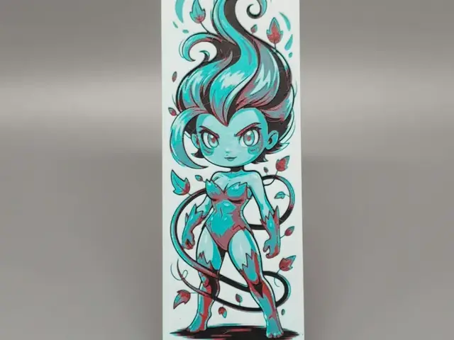 HueForge model: "Bookmark" Inspired by DC Comics Poison Ivy by BLUSH Designs