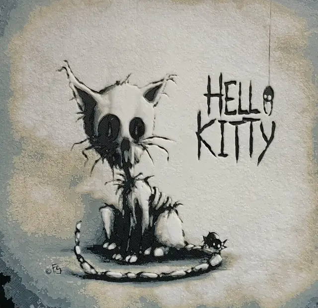 HueForge model: Funny art XIV. [Hell_o Kitty] HueForge by fD.667