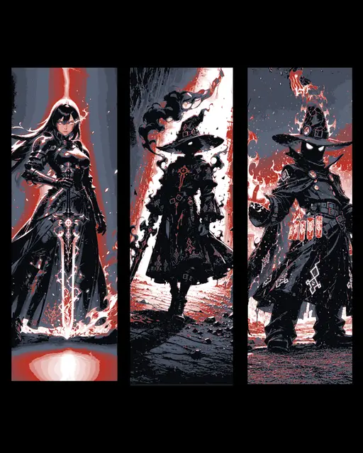 HueForge model: fantasy beings of smoke and flame - Set of bookmarks by BooneCo3d