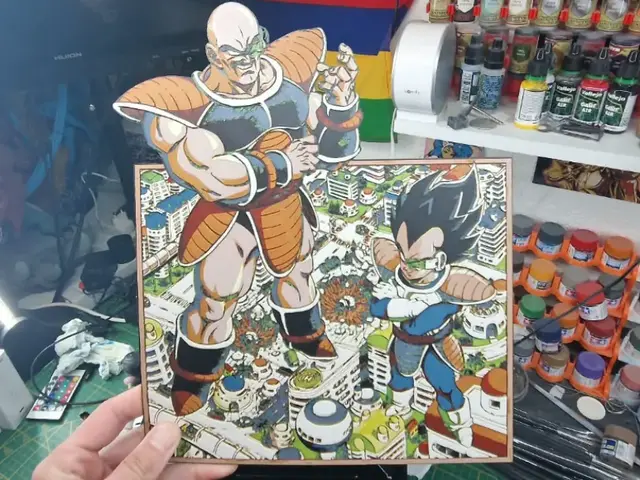 HueForge model: Nappa & Vegeta - Dragon Ball Hueforge by Dakiren