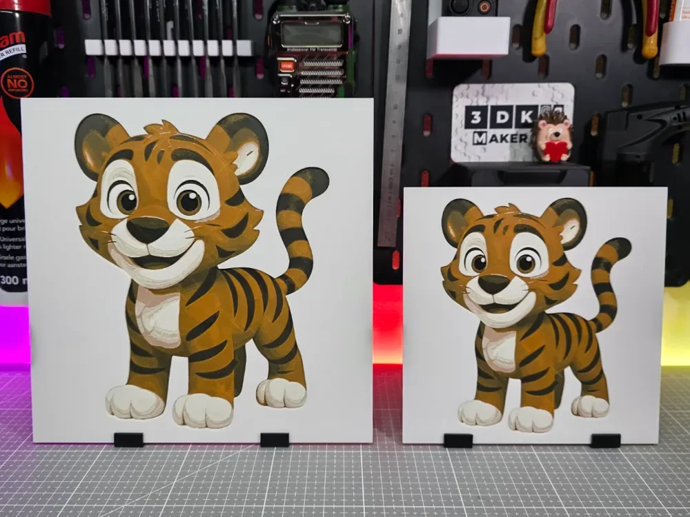 Cute Tiger – Hueforge – 4 Colors by Montoya Maker HueForge model: Cute Tiger – Hueforge – 4 Colors by Montoya Maker