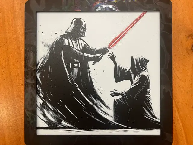 HueForge model: Darth Vader Strikes by JustBe 3D Printing