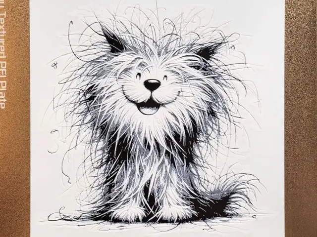 HueForge model: Funny Little Dog - Black White - Hueforge 200x200 by Vincent111