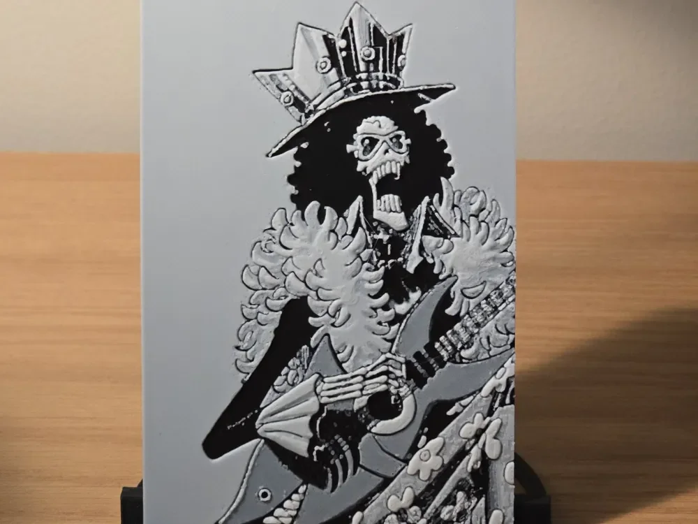 Hueforge - One Piece - Brook 2 by FxD | Function-X-Design HueForge model: Hueforge - One Piece - Brook 2 by FxD | Function-X-Design