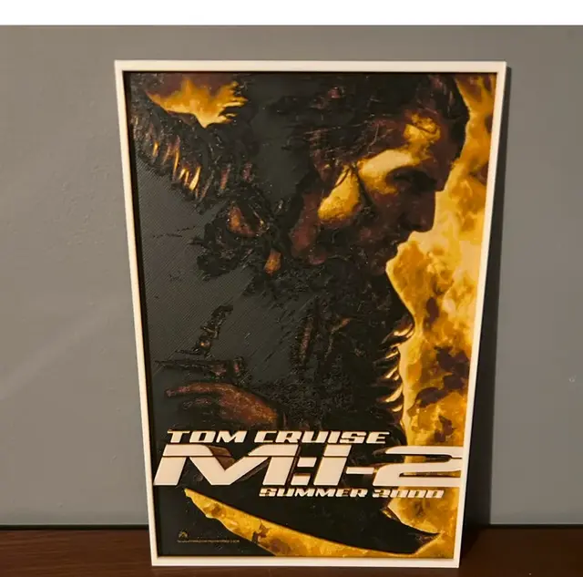 HueForge model: Hueforge Movie Poster - Mission Impossible 2 - by JoDau