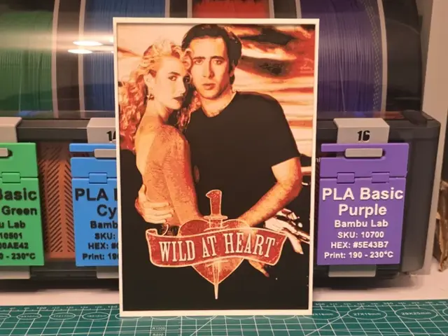 HueForge model: Wild at Heart Movie Poster - Hueforge Art by Lumpy3D