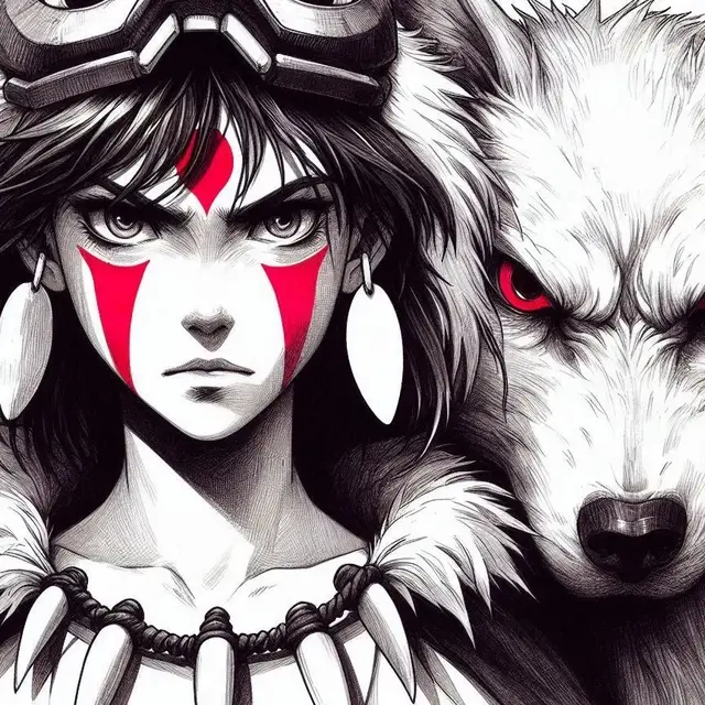 Hueforge Princess Mononoke