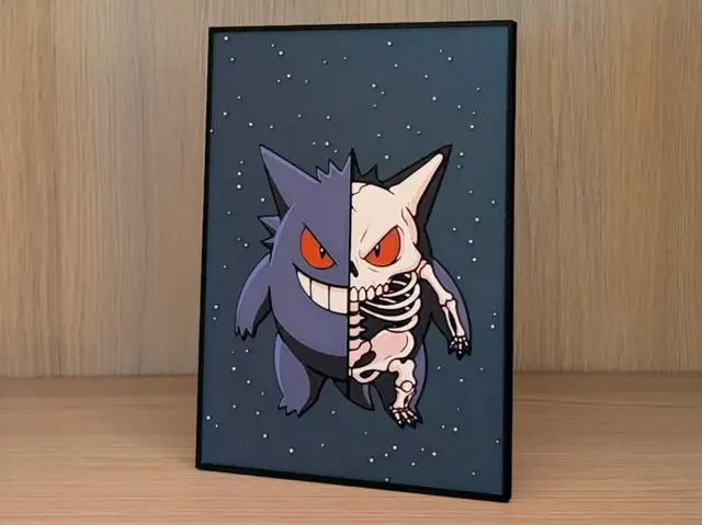 Gengar 50/50 Hueforge & Frame