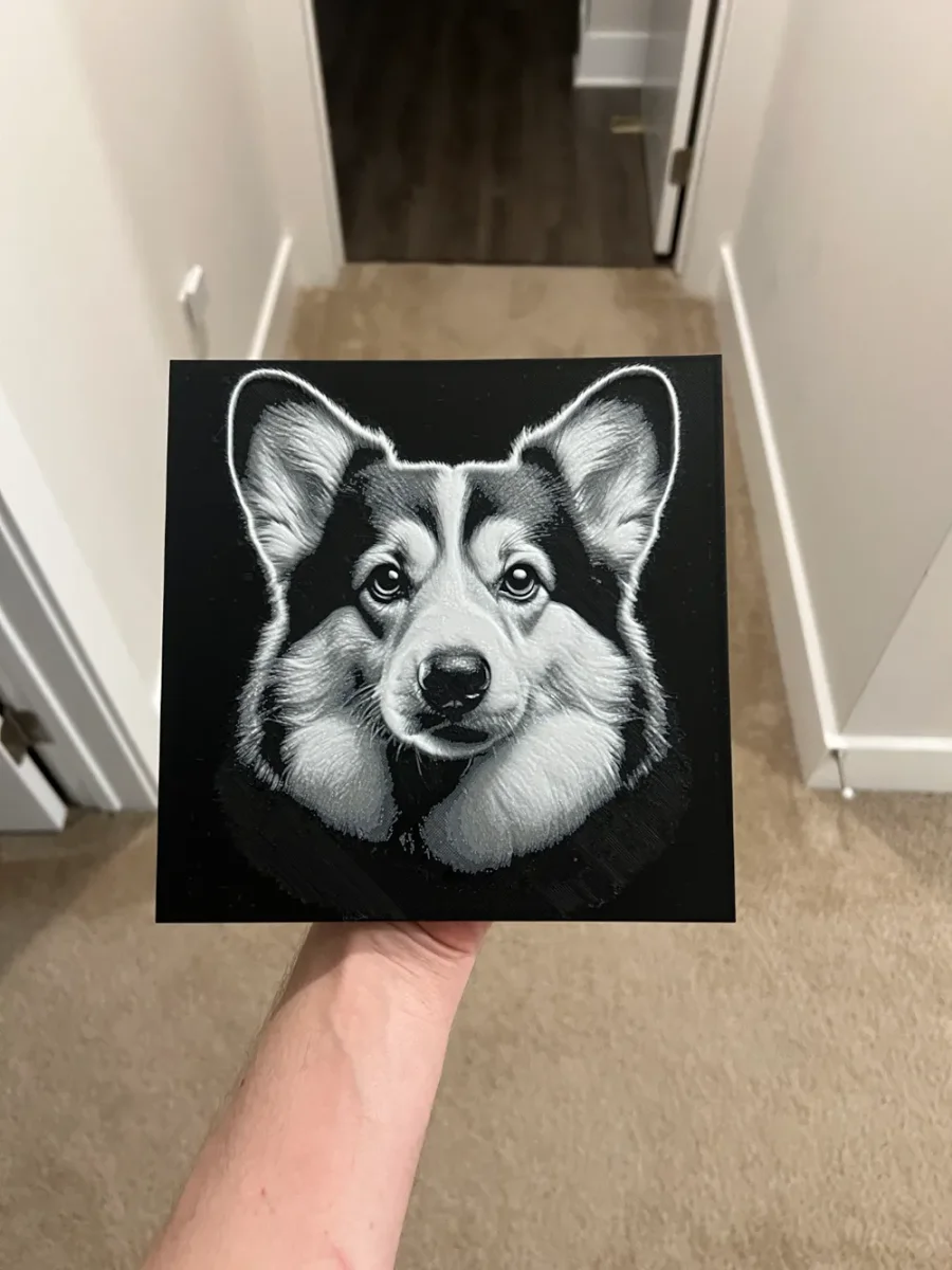 Corgi Dog Art Hueforge by RP47 Designs HueForge model: Corgi Dog Art Hueforge by RP47 Designs