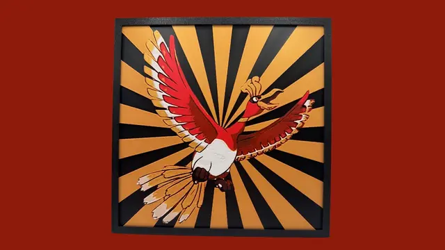 HueForge model: Ho-Oh - Pokemon Hueforge by Canadian Gamer