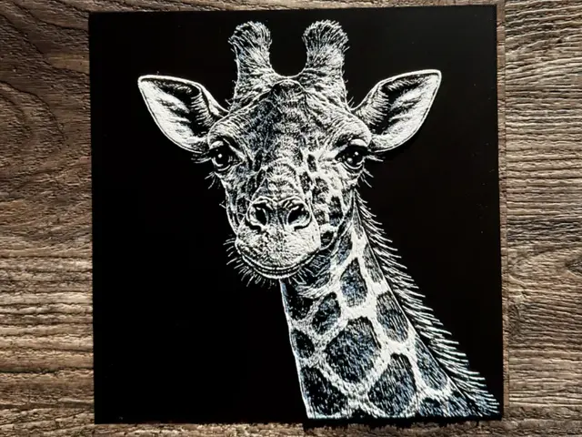 HueForge model: Giraffe Wildlife Series by novy