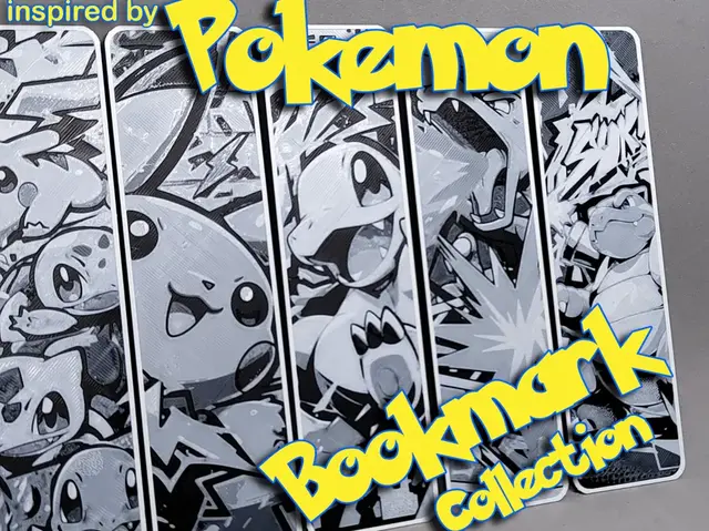 Inspired by Pokemon, cartoon, tv, cards Bookmark