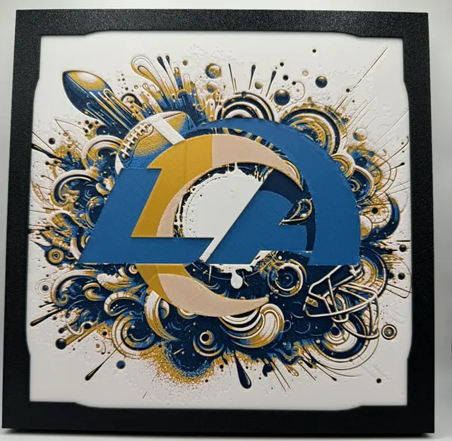 HueForge model: Los Angeles Rams - NFL Hueforge by Canadian Gamer
