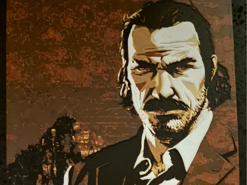 Red Dead Redemption 2 Wall Art - Dutch by FiremanprintsIRL (BR3Design) HueForge model: Red Dead Redemption 2 Wall Art - Dutch by FiremanprintsIRL (BR3Design)