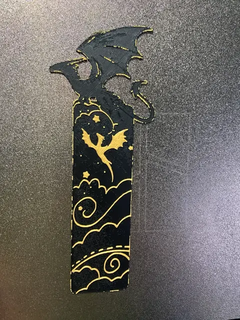 HueForge model: gold dragon bookmark by Morganja
