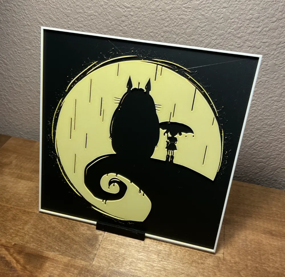 Hueforge - Studio Ghibli - Totoro Moon by Cloudy Nostalgia HueForge model: Hueforge - Studio Ghibli - Totoro Moon by Cloudy Nostalgia