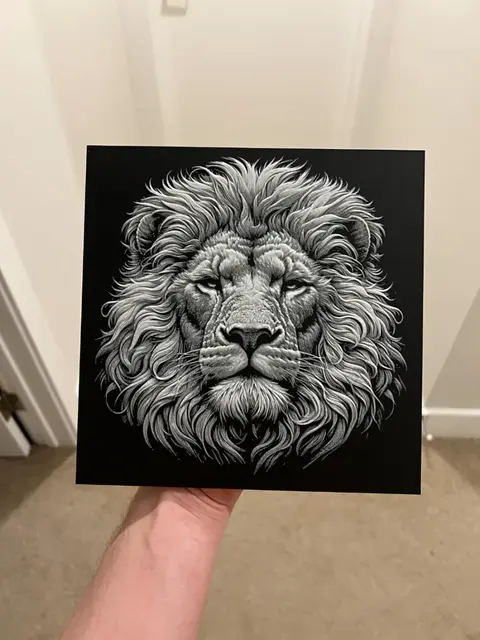 HueForge model: High Detail Lion Wall Art by RP47 Designs