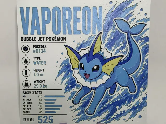 Vaporeon Infographic Hueforge