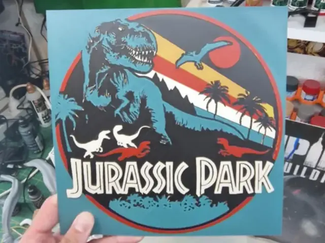 HueForge model: Jurassic Park Hueforge by Dakiren