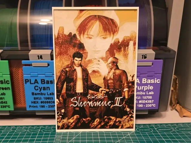 HueForge model: Shenmue II Game Poster - Hueforge Art by Lumpy3D