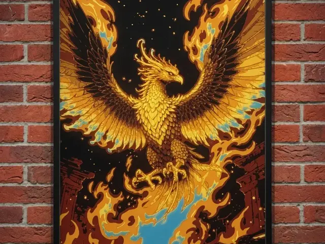 HueForge model: Golden Phoenix Rising by World of Glt 3d
