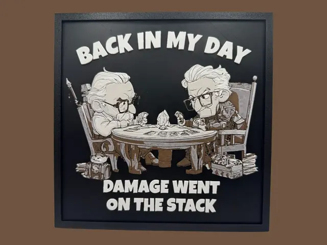 HueForge model: Back in my day, Damage went on the stack - MTG by Canadian Gamer