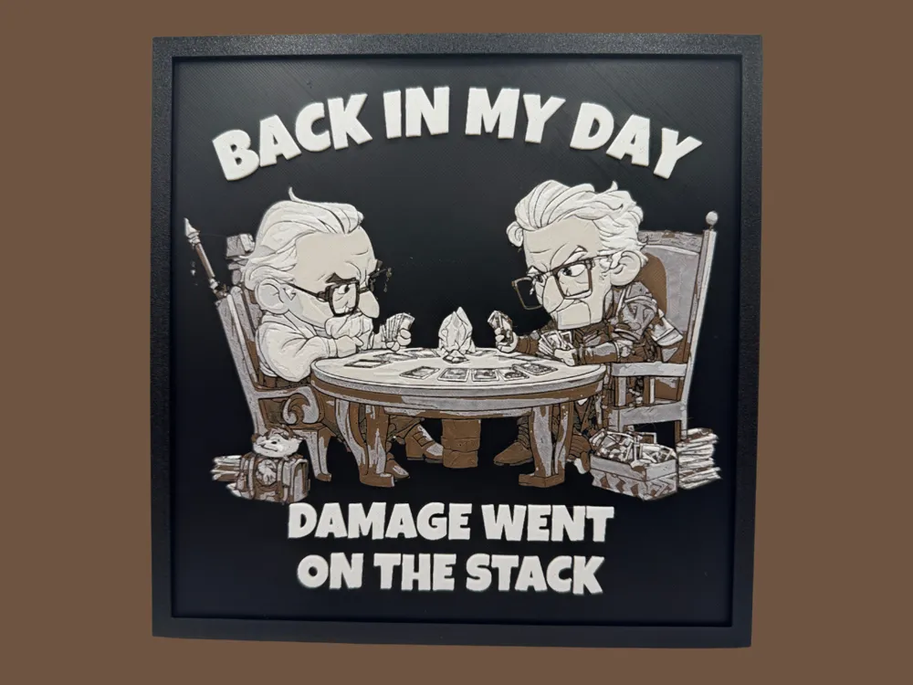 Back in my day, Damage went on the stack - MTG by Canadian Gamer HueForge model: Back in my day, Damage went on the stack - MTG by Canadian Gamer