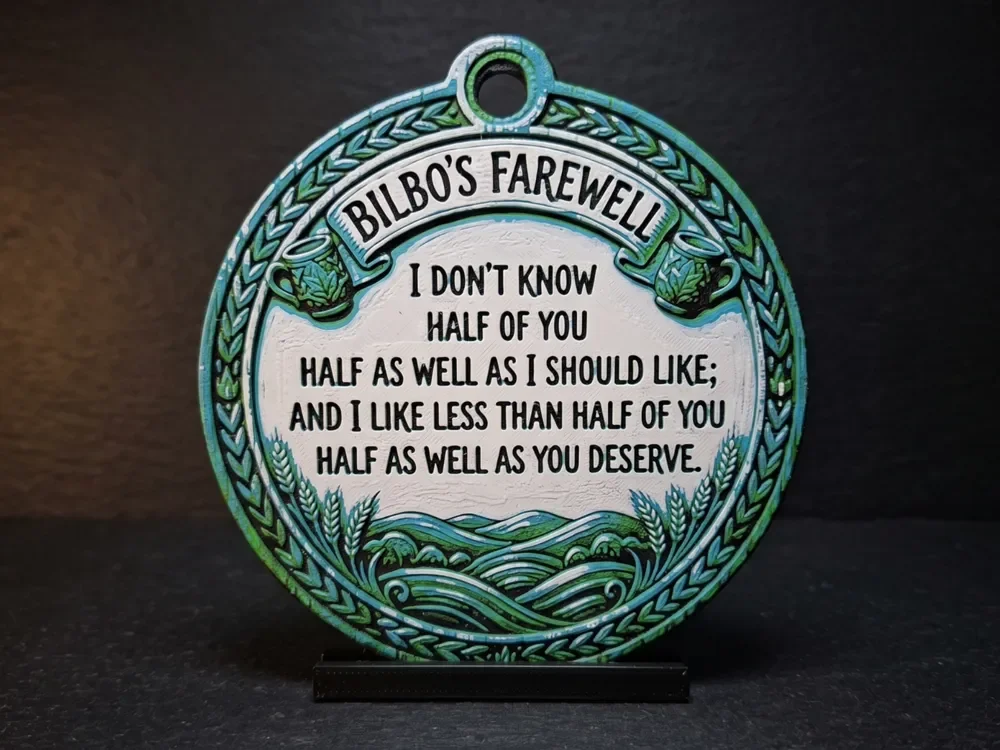 Bilbo's Farewell - Circle Ornament by LED HueForge model: Bilbo's Farewell - Circle Ornament by LED