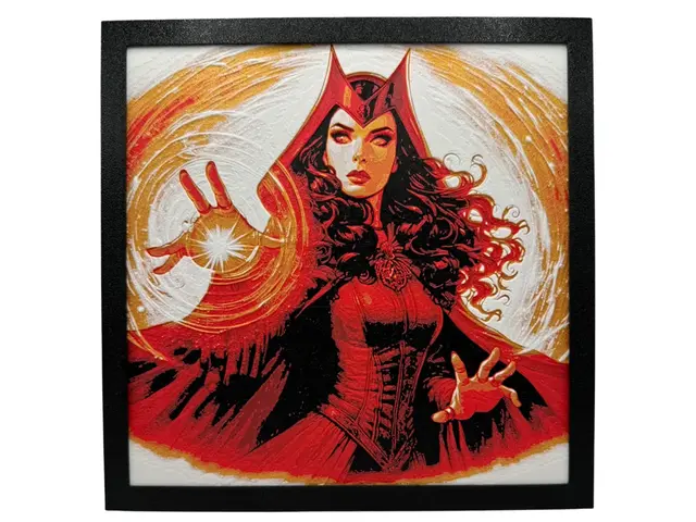 HueForge model: Scarlet Witch - Marvel Comics Hueforge by Canadian Gamer