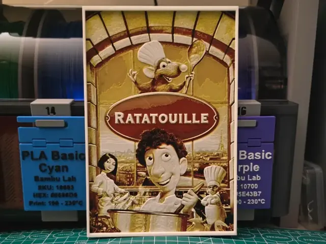 HueForge model: Ratatouille Movie Poster – Hueforge Art by Lumpy3D