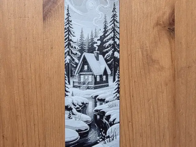 HueForge model: Snowy Cottage Bookmark by Morganja