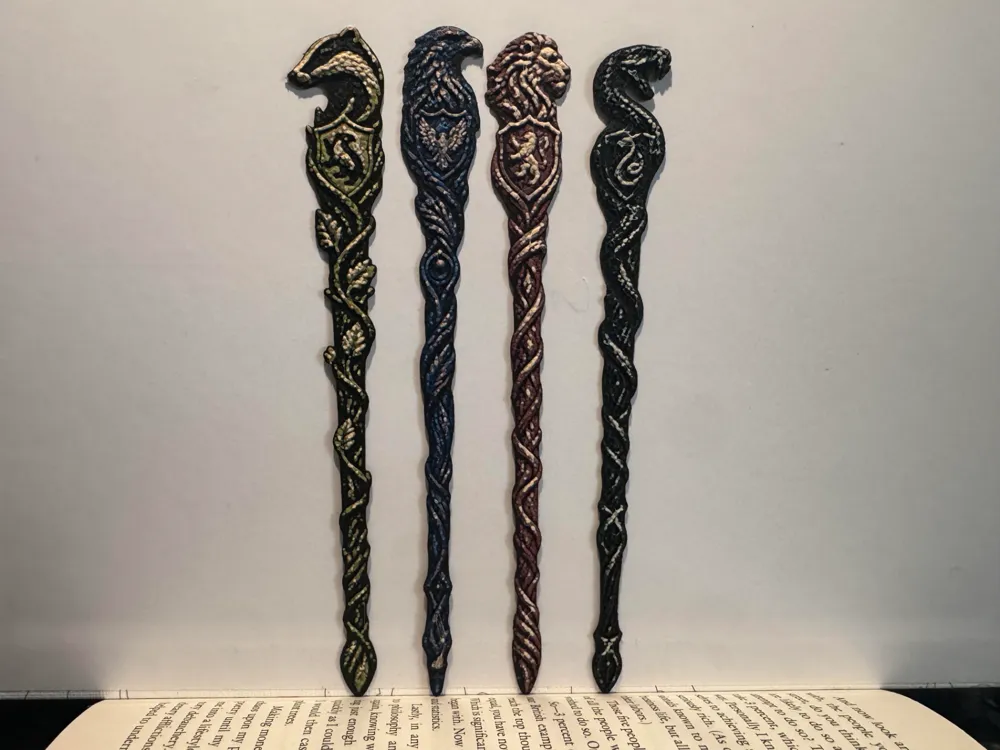 Hogwarts Houses - Bookmarks by LuCasper HueForge model: Hogwarts Houses - Bookmarks by LuCasper