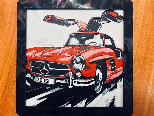 HueForge model: Mercedes 300SL Gullwing by JustBe 3D Printing
