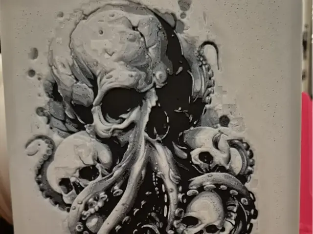 HueForge model: skulls + octopus hueforge by Buntsta