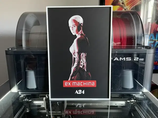 HueForge model: Ex Machina (2015) Hueforge Movie Poster by NiiON