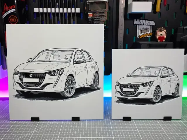 HueForge model: Peugeot 208 - Hueforge - 3 colors by Montoya Maker
