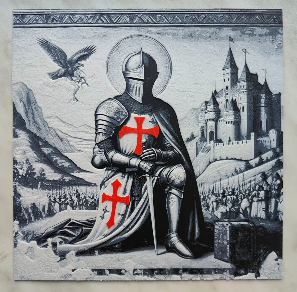 Mural of Templar - Hueforge by BeaN HueForge model: Mural of Templar - Hueforge by BeaN