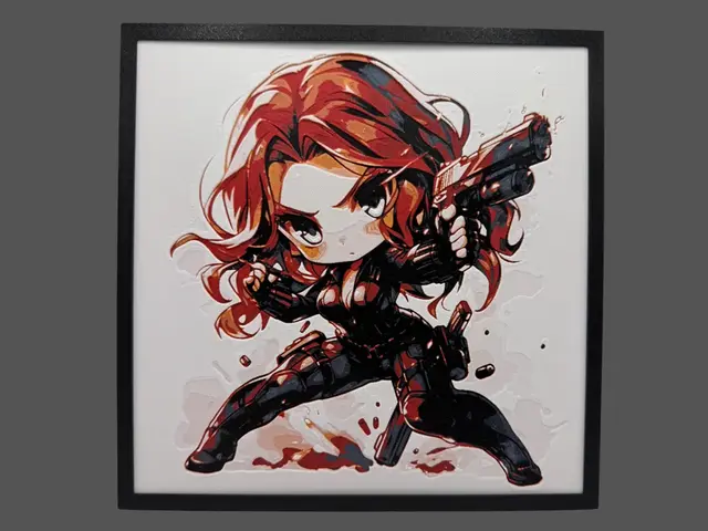 HueForge model: Black Widow - Chibi Edition by Canadian Gamer