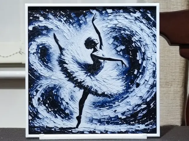 HueForge model: Dancer Impasto (3) - HueForge 3 Color by BoDad