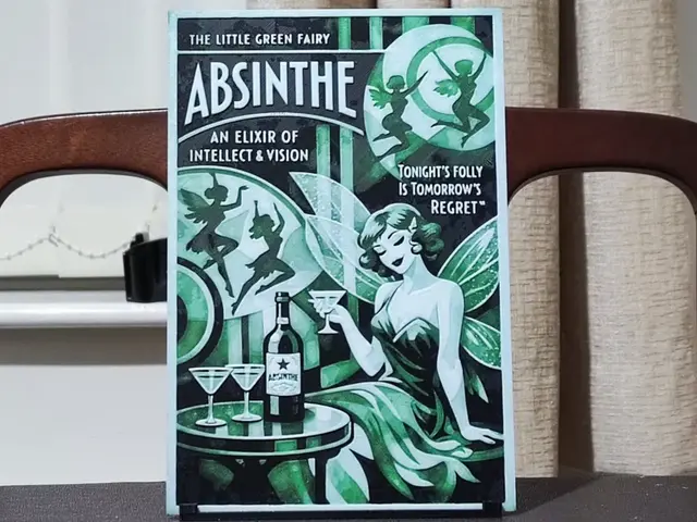 HueForge model: Absinthe Bar Sign - 3 Color by BoDad