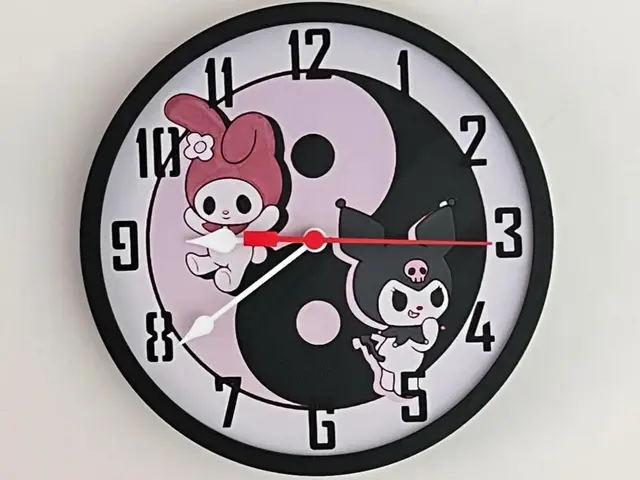 HueForge model: Customizable Clock - Sanrio, Yin-Yang by 3djd